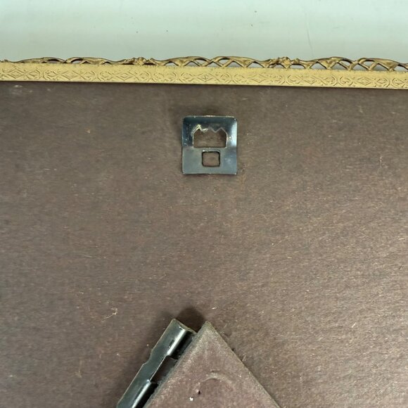 Ornate Metal Picture Frame Gold Tone Vintage Lattice Design Glass Front 8 X 10 - Picture 13 of 16